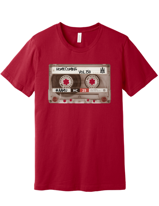 AAMU Homecoming 2025 Cassette Tape T-Shirt – Volume 150 Edition