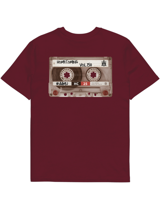 AAMU Homecoming 2025 Cassette Tape T-Shirt – Volume 150 Edition