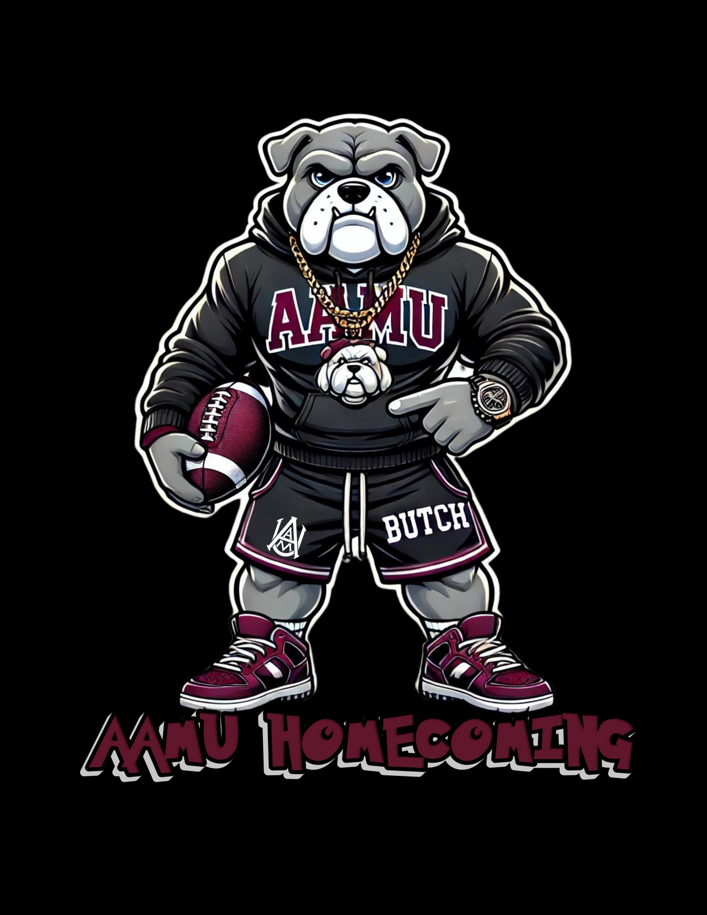 AAMU Homecoming 2025 Bulldog Mascot T-Shirt – “Butch Edition”